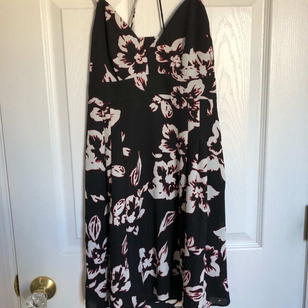 Floral chiffon mini dress